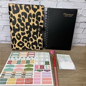 Coach Notebook With leopard Print with a free Planner Set